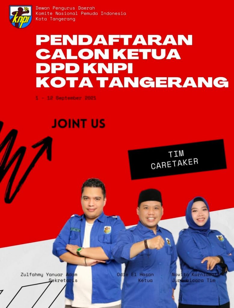 Gambar Pendaftaran Calon Ketua DPD KNPI Kota Tangerang Dibuka Mulai Hari Ini 27