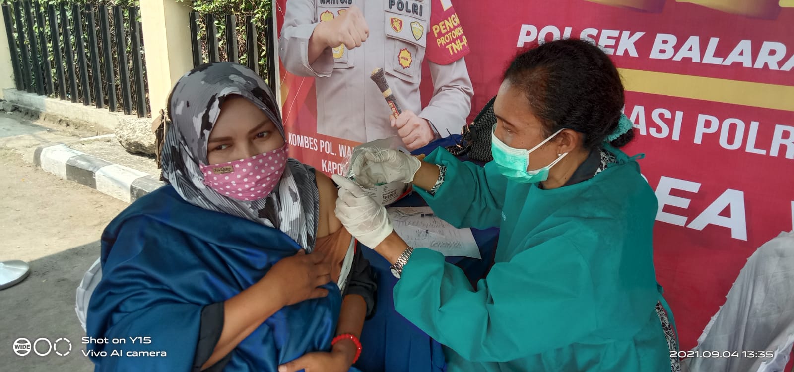 Gambar Anggota MOI Kabupaten Tangerang Ikut Vaksin Massal di Polsek Balaraja 41