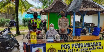 Gambar Kapolres Lebak Polda Banten, Cek Personil Pam Area Wisata Kelapa Warna dan Pasput di Kecamatan Cihara 1