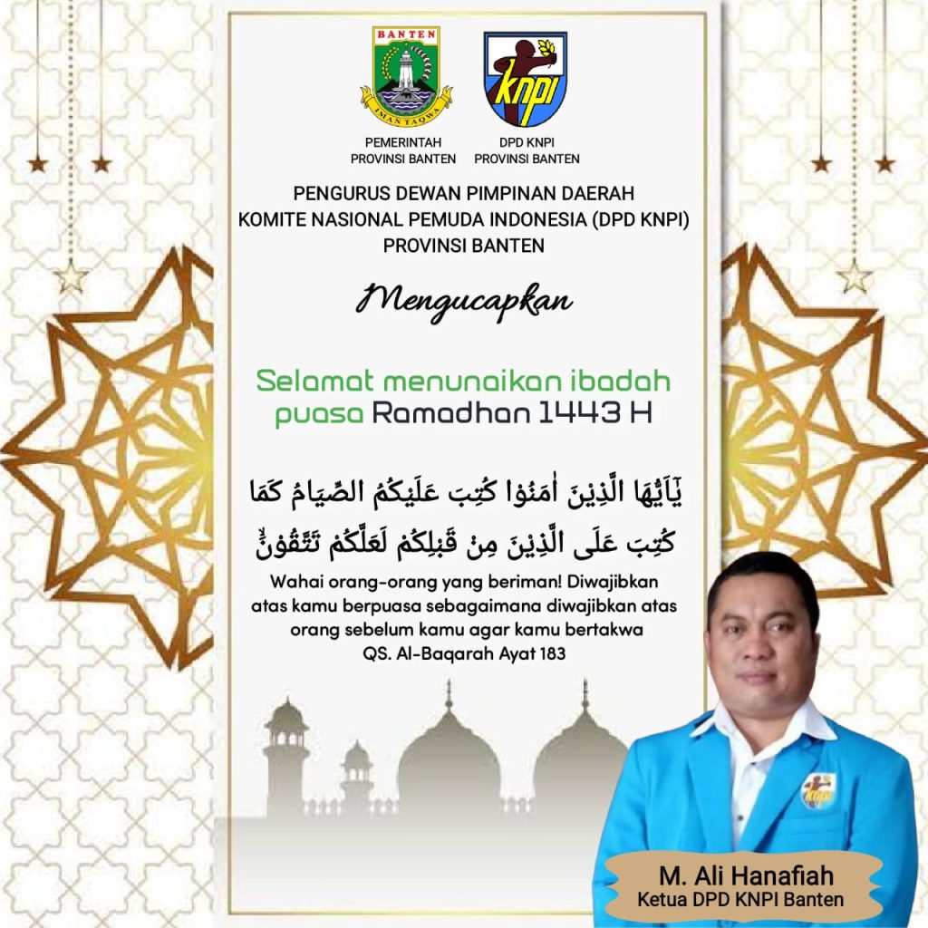 Gambar Ketua DPD KNPI Banten Mengucapkan Marhaban Yaa Ramadhan 1443H. 27