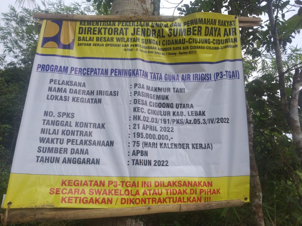 Gambar Program P3-TGAI di Desa Cigoong Disoal, LSM Garda Banten: Pengerjaanya Asal Jadi 29