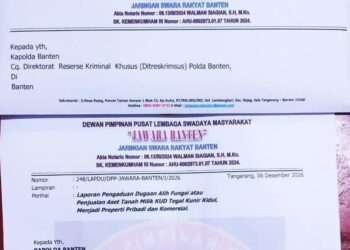 Diduga Alih Fungsi dan Dijual, Aset Tanah Milik KUD di Mauk Dilaporkan ke Ditreskrimsus Polda Banten